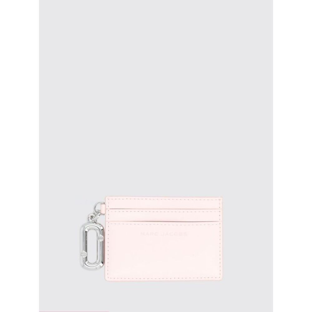 Marc Jacobs Women Marc Jacobs Flat Leather Card Holder With Double J Logo